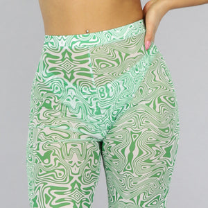 SALE85 Groene Marmerlook Bikini Broekje