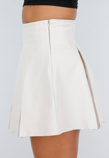SALESELECTIE Beige Two Piece met Blazer en Hoge Taille Rok