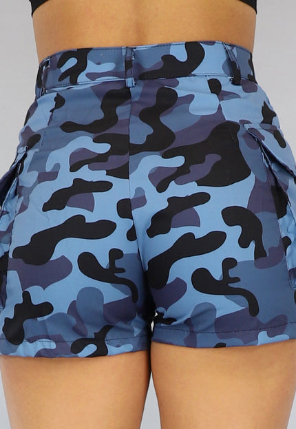 SALESELECTIE Blauwe Camo Cargo Short