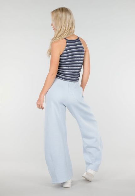 SALESELECTIE Blauwe Gestreepte Halter Top met Pads