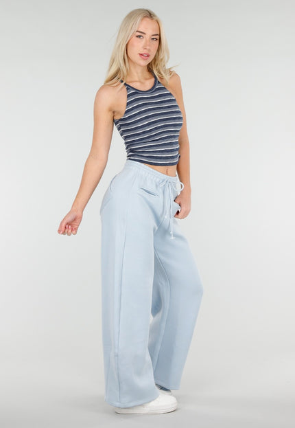 SALESELECTIE Blauwe Gestreepte Halter Top met Pads