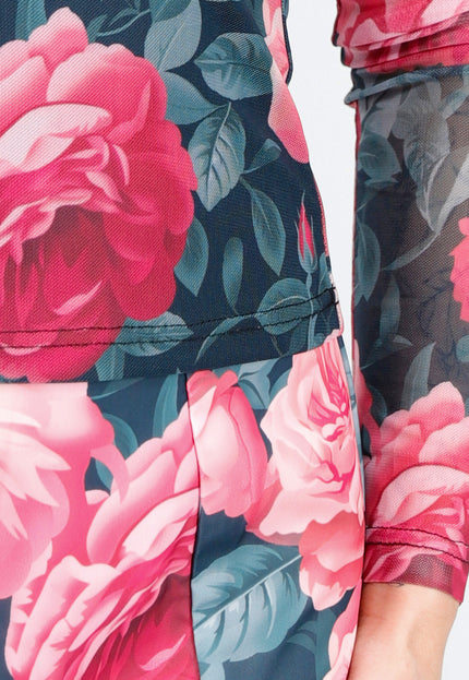 SALESELECTIE Bloemenprint Two-piece met Lange Mouwen en Skort