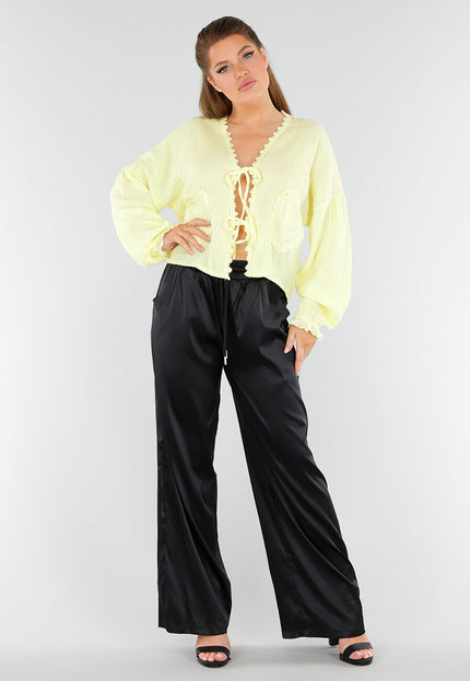 SALESELECTIE Butter Yellow Top met Hartzakken
