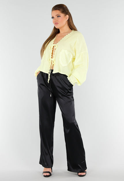 SALESELECTIE Butter Yellow Top met Hartzakken