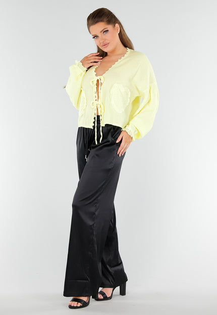 SALESELECTIE Butter Yellow Top met Hartzakken