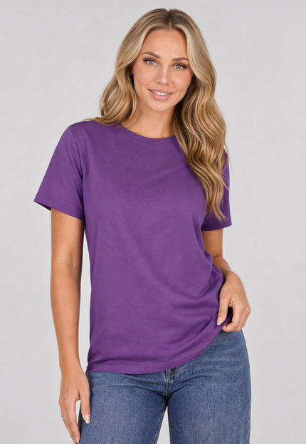 SALESELECTIE Donker Paars Basic T Shirt