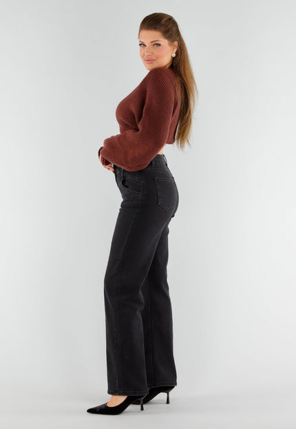 SALESELECTIE Donkerbruine Cropped Trui