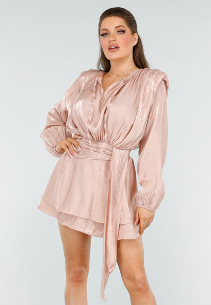 SALESELECTIE Elegante Roze Jurk met Strik