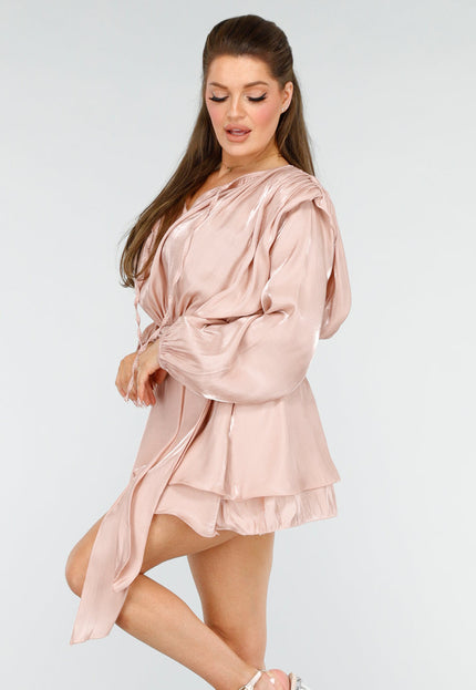 SALESELECTIE Elegante Roze Jurk met Strik