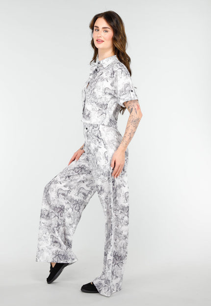 SALESELECTIE Elegante Two Piece Set in Zwart-Wit Print