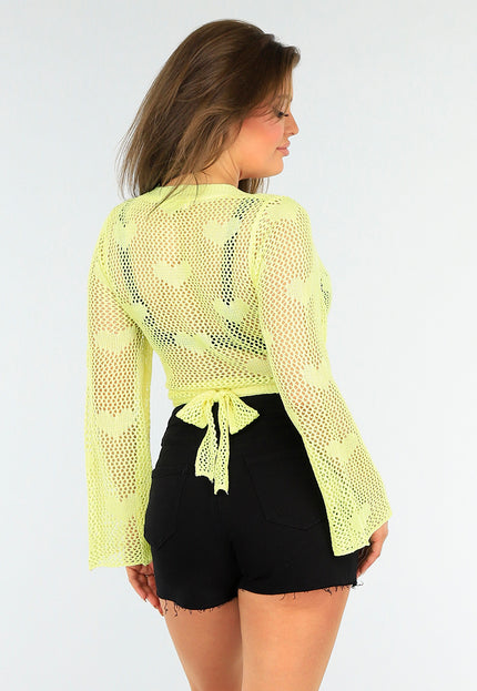 SALESELECTIE Felgele Cover-Up met Hartjes Patroon