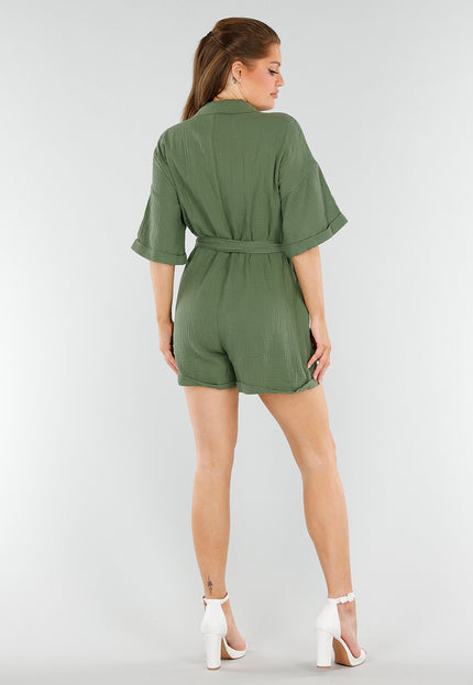 SALESELECTIE Groene Playsuit met Zakken