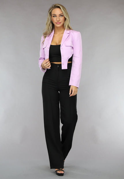 SALESELECTIE Korte Asymmetrische Lila Blazer