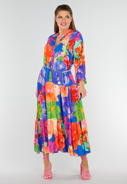 SALESELECTIE Maxi Jurk met Grote Bloemenprint