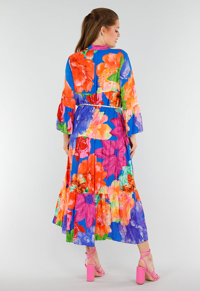 SALESELECTIE Maxi Jurk met Grote Bloemenprint