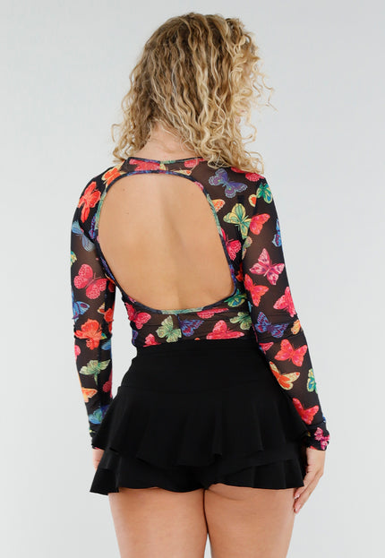 SALESELECTIE Mesh Vlinder Playsuit