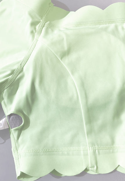SALESELECTIE Mintgroene Off Shoulder Top met Pads