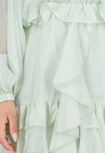 SALESELECTIE Mintgroene Playsuit met Volants