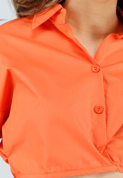 SALESELECTIE Oranje Blouse met Strap Details