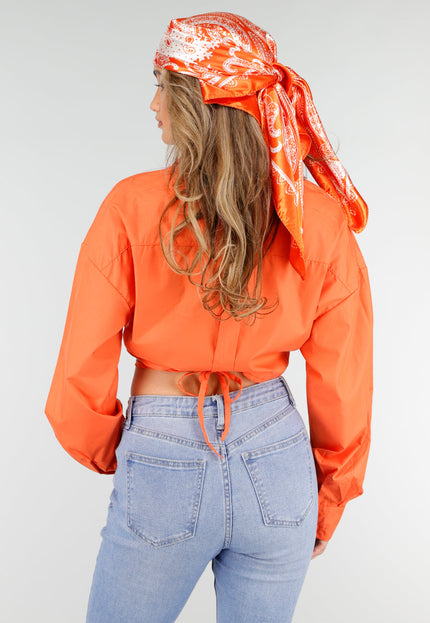 SALESELECTIE Oranje Blouse met Strap Details