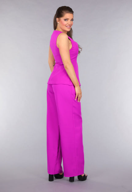 SALESELECTIE Pantalon en Gilet Suit in Fluoriserend Magenta