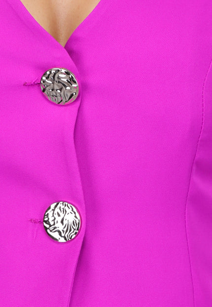 SALESELECTIE Pantalon en Gilet Suit in Fluoriserend Magenta