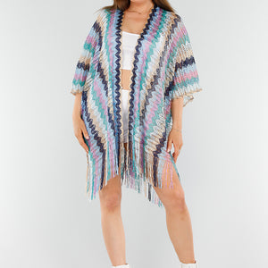 SALESELECTIE Pastel Zigzag Cover-Up