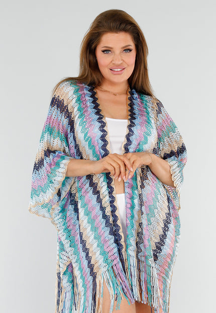 SALESELECTIE Pastel Zigzag Cover-Up