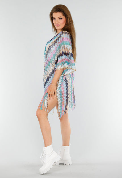 SALESELECTIE Pastel Zigzag Cover-Up
