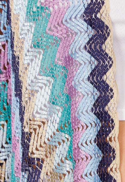 SALESELECTIE Pastel Zigzag Cover-Up