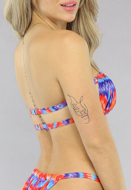 SALESELECTIE Print Bandeau Bikinitop met Cut Out