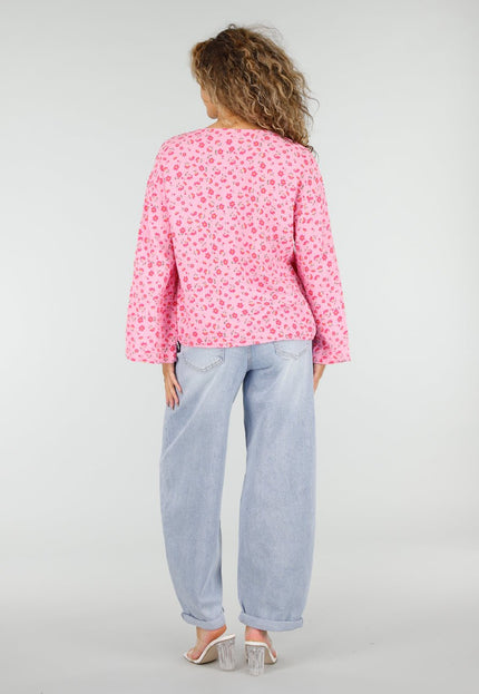 SALESELECTIE Roze Top met Bloemen en Strik