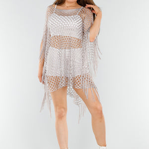 SALESELECTIE Taupe Netstof Cover-Up