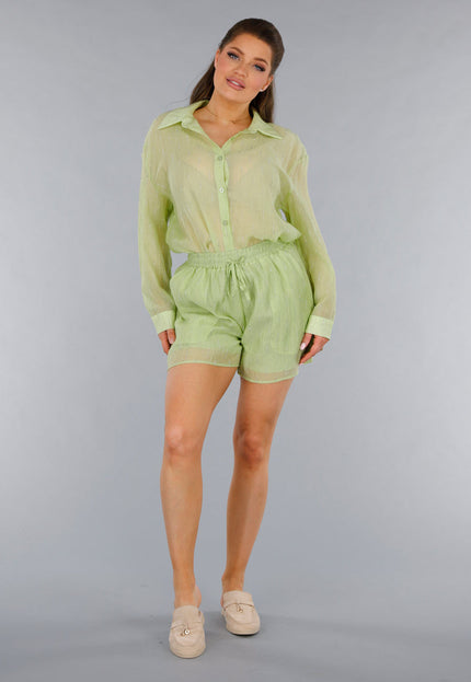 SALESELECTIE Tweedelige Groene Set met Blouse en Short