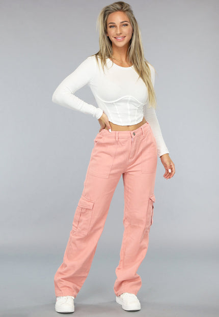 SALESELECTIE Witte Longsleeve Top met Korset Detail