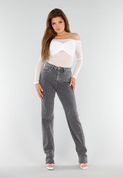 SALESELECTIE Witte Off-Shoulder Mesh Top