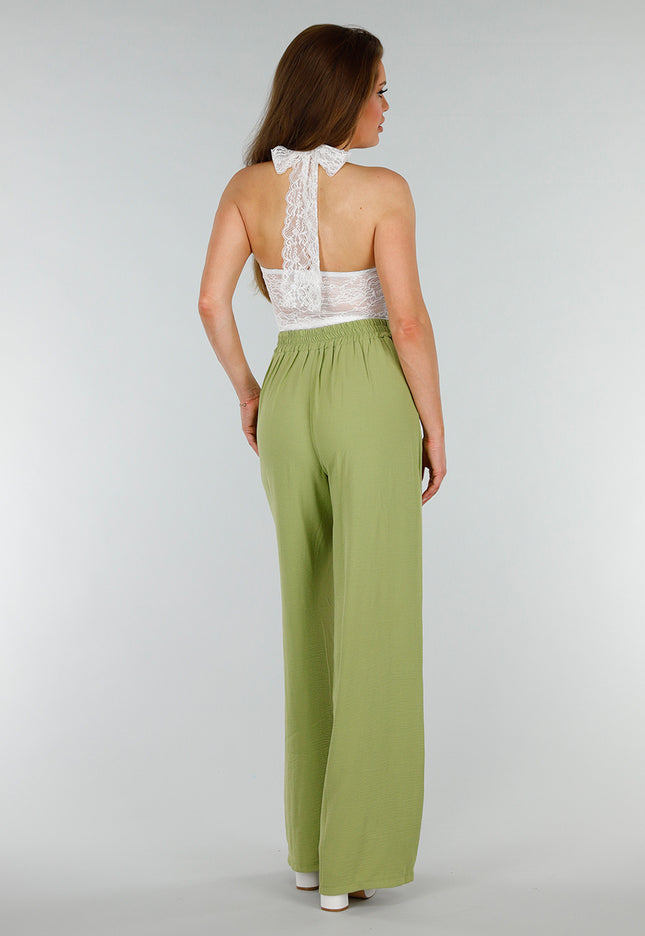 SALESELECTIE Witte Stretch Haltertop met Stretch
