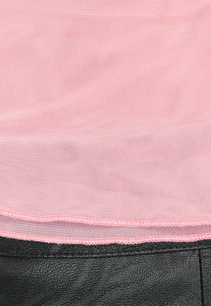 SALESELECTIE Zalmroze Doorschijnende Longsleeve Top