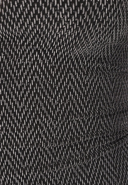 SALESELECTIE Zilveren Glitter Zigzag Top