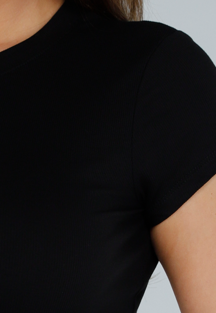 SALESELECTIE Zwart Basic Stretch T-Shirt