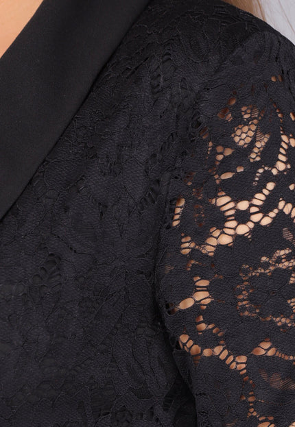 SALESELECTIE Zwarte Lace Short Set met Blazer