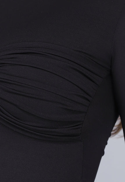 SALESELECTIE Zwarte Longsleeve Twist Stretch Top
