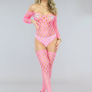 Sexy Neon Roze Visnet Teddy