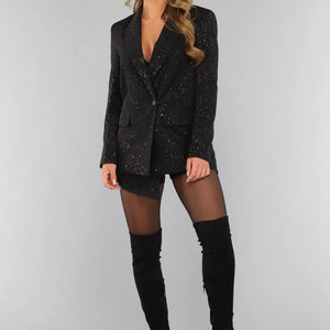 Subtiele Glitter Blazer / Skort Set