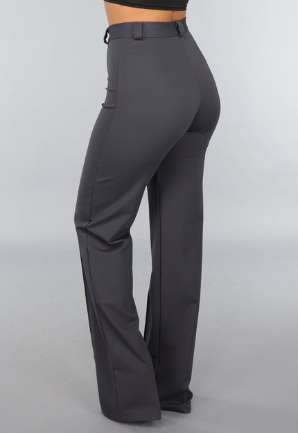 Tall Antraciet Pantalon met Stretch
