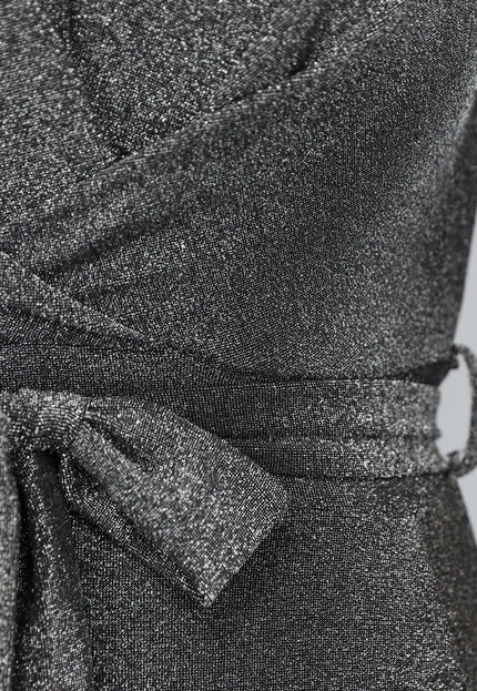 Elastische Zilveren Glitter Jumpsuit