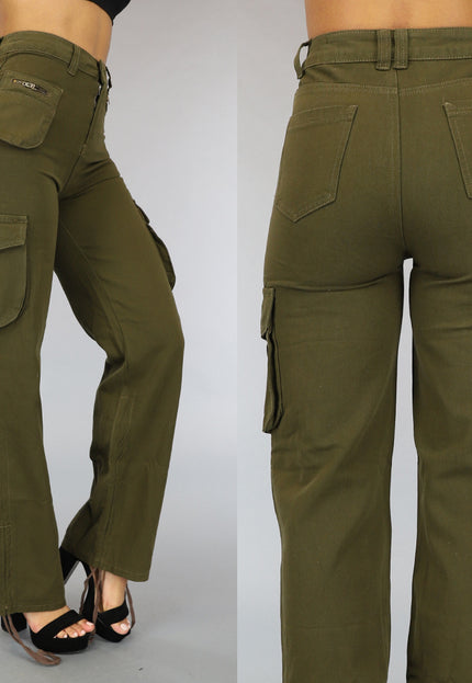 Tall Groene Straight Leg Cargo