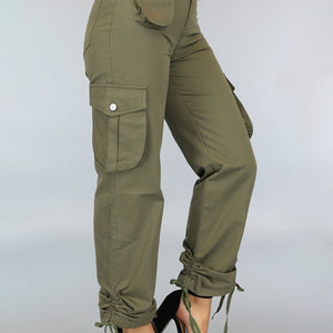 OP=OP.09.NL Tall Legergroene Straight Leg Cargo
