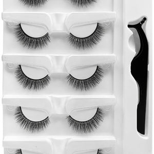 TERUG 5x Natuurlijke Zelfklevende Wimpers Set 34mm