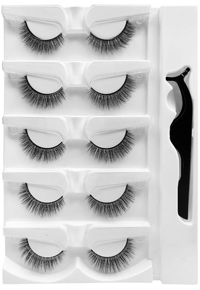 TERUG 5x Natuurlijke Zelfklevende Wimpers Set 34mm